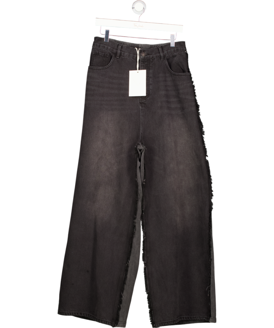Elfric Eden Grey Extreme Wide Leg Frill Detail Jogger Jeans W32