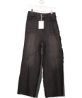 Elfric Eden Grey Extreme Wide Leg Frill Detail Jogger Jeans W32