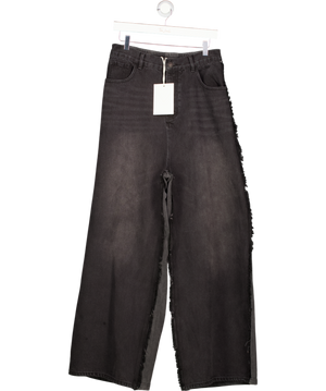 Elfric Eden Grey Extreme Wide Leg Frill Detail Jogger Jeans W32
