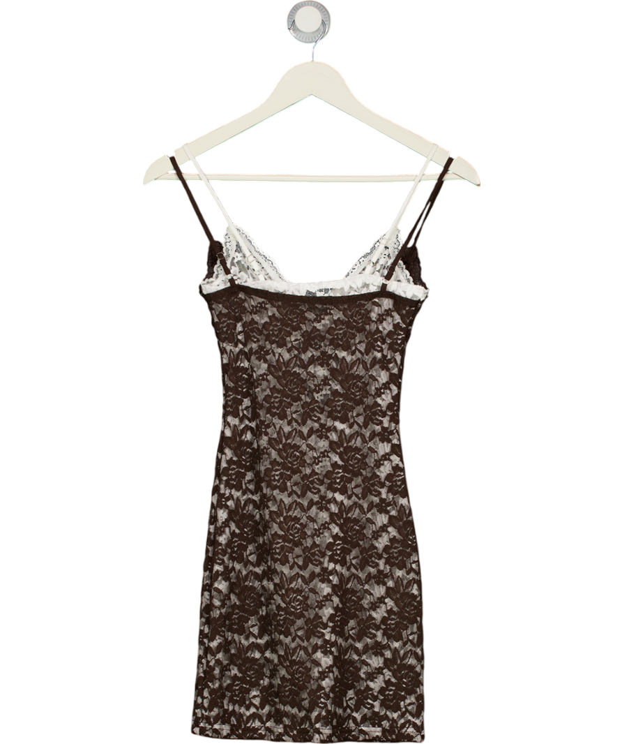OUTCAST Michaela Mini Dress Brown UK XS