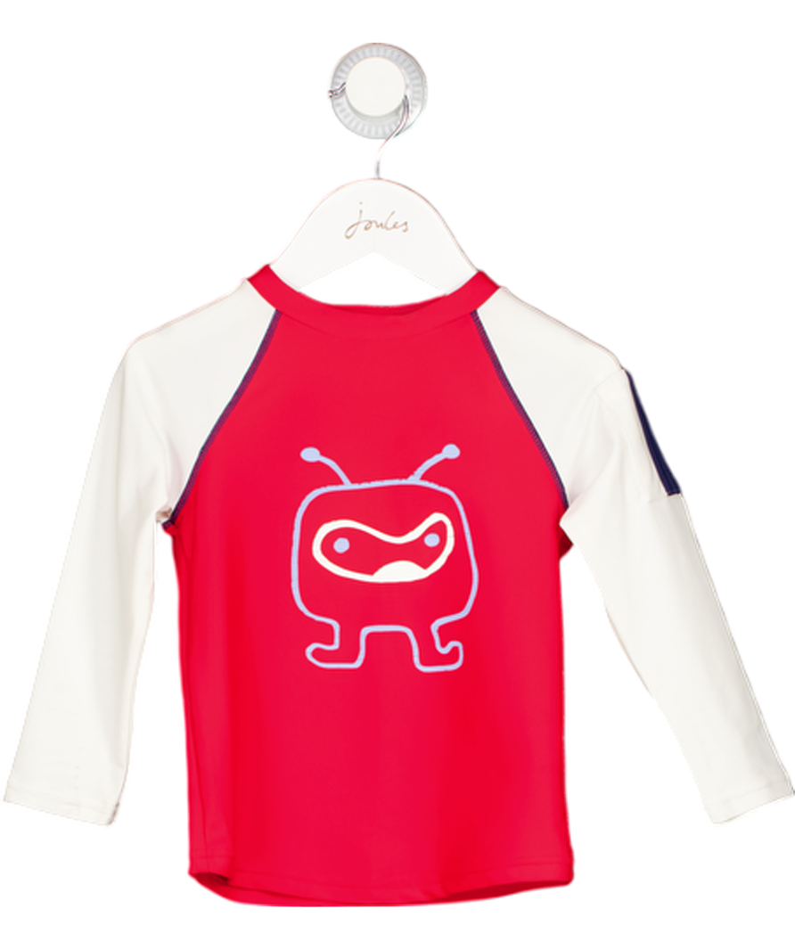SUNUVA Red Red/ White Long Sleeve Rash Vest 2 Years