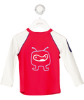SUNUVA Red Red/ White Long Sleeve Rash Vest 2 Years
