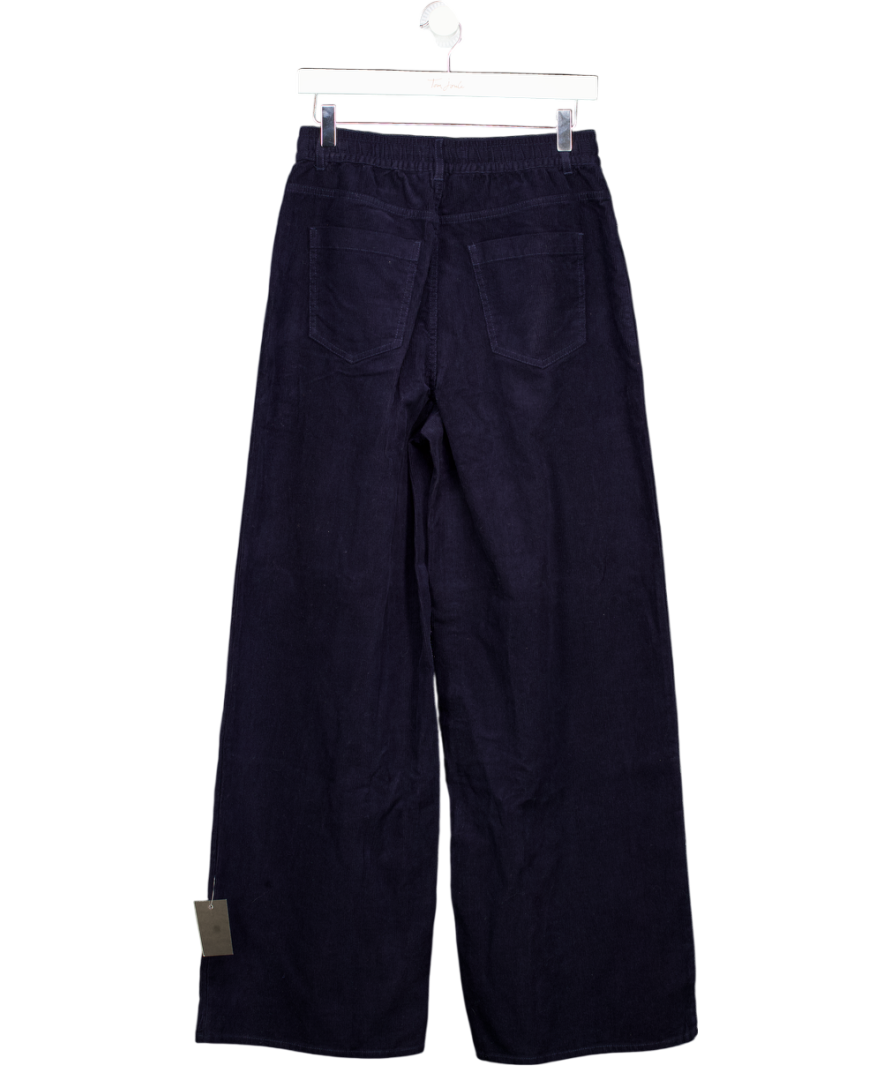 RO&ZO Navy Blue Cord Drawstring Wide Leg Trousers UK 10