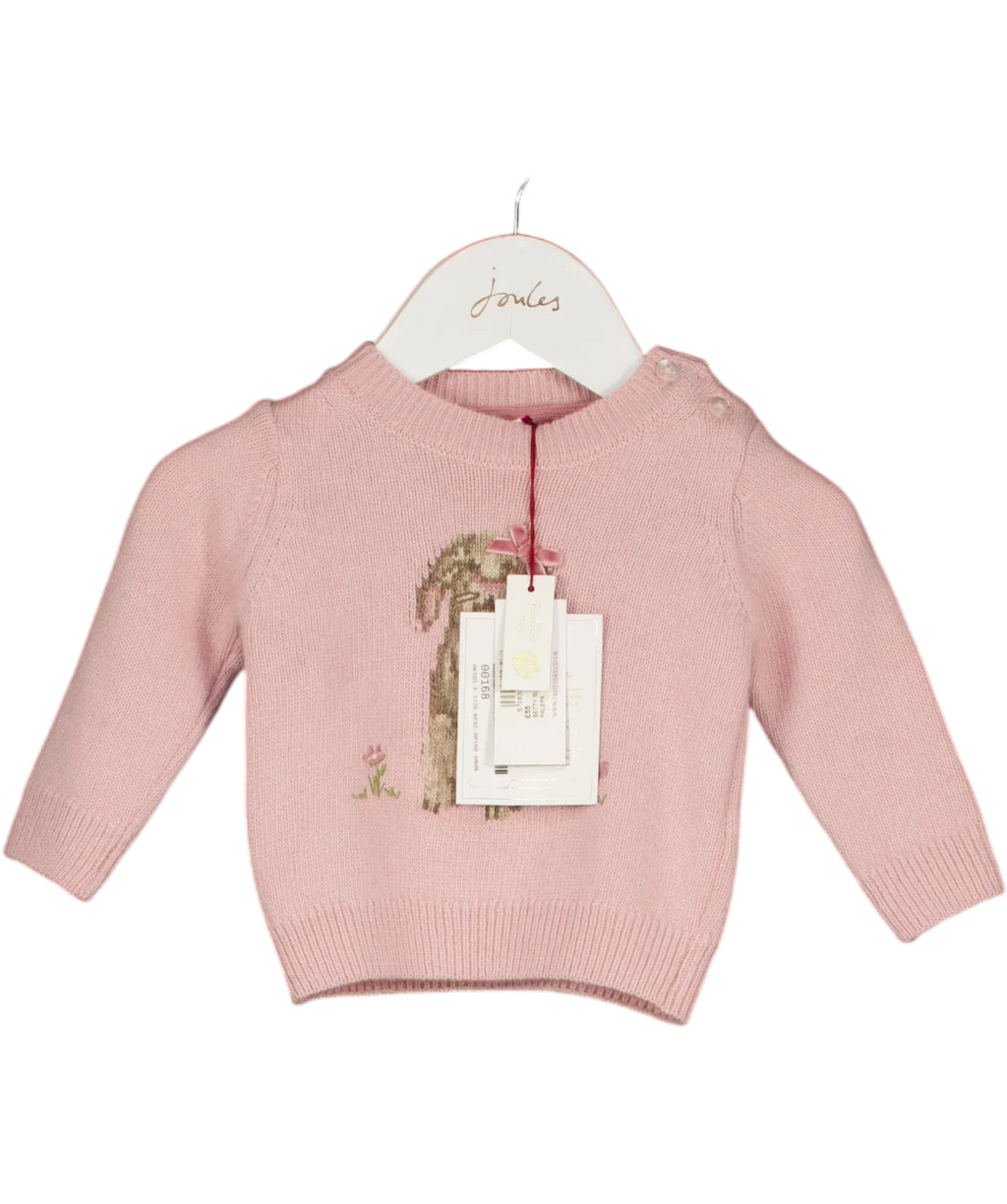 Trotters Pink Knitted Sweatshirt Little Baby — Front