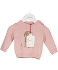 Trotters Pink Knitted Sweatshirt Little Baby — Front
