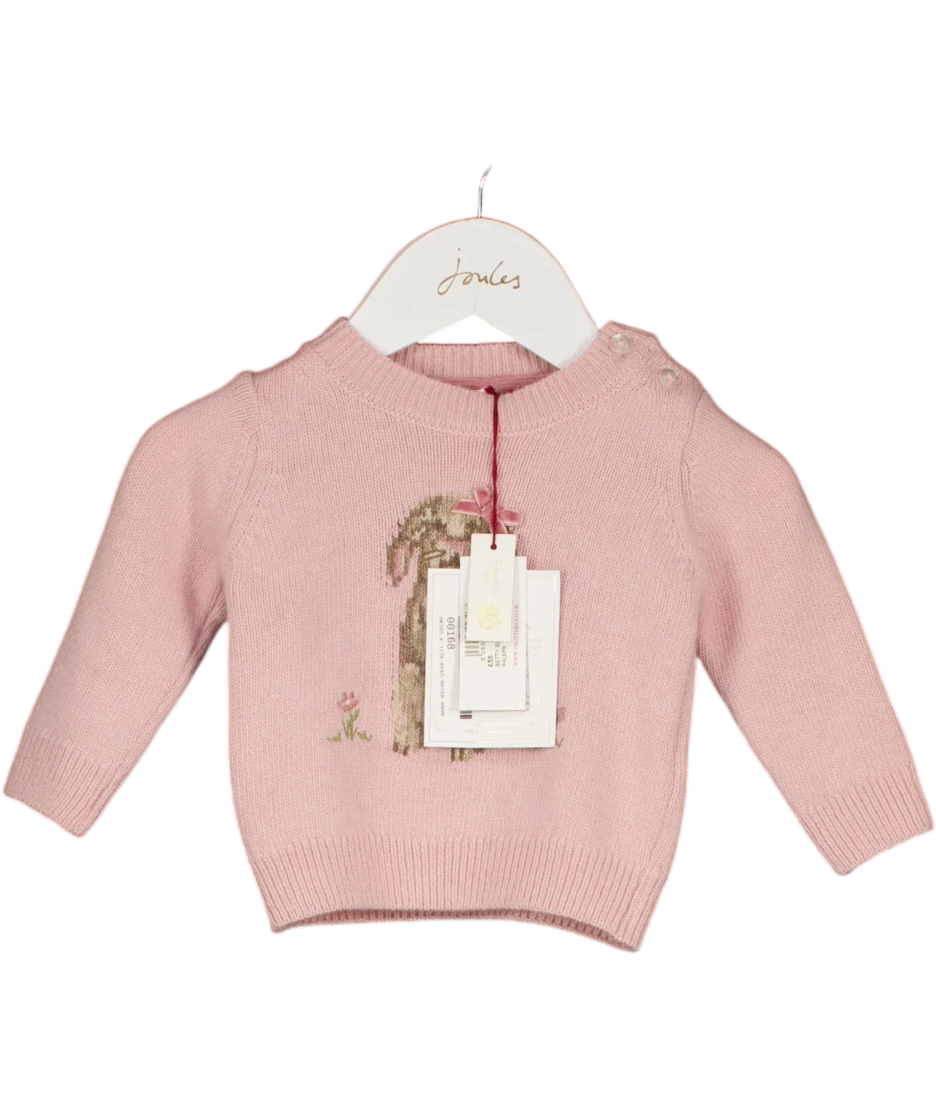 Trotters Pink Knitted Sweatshirt Little Baby — Front