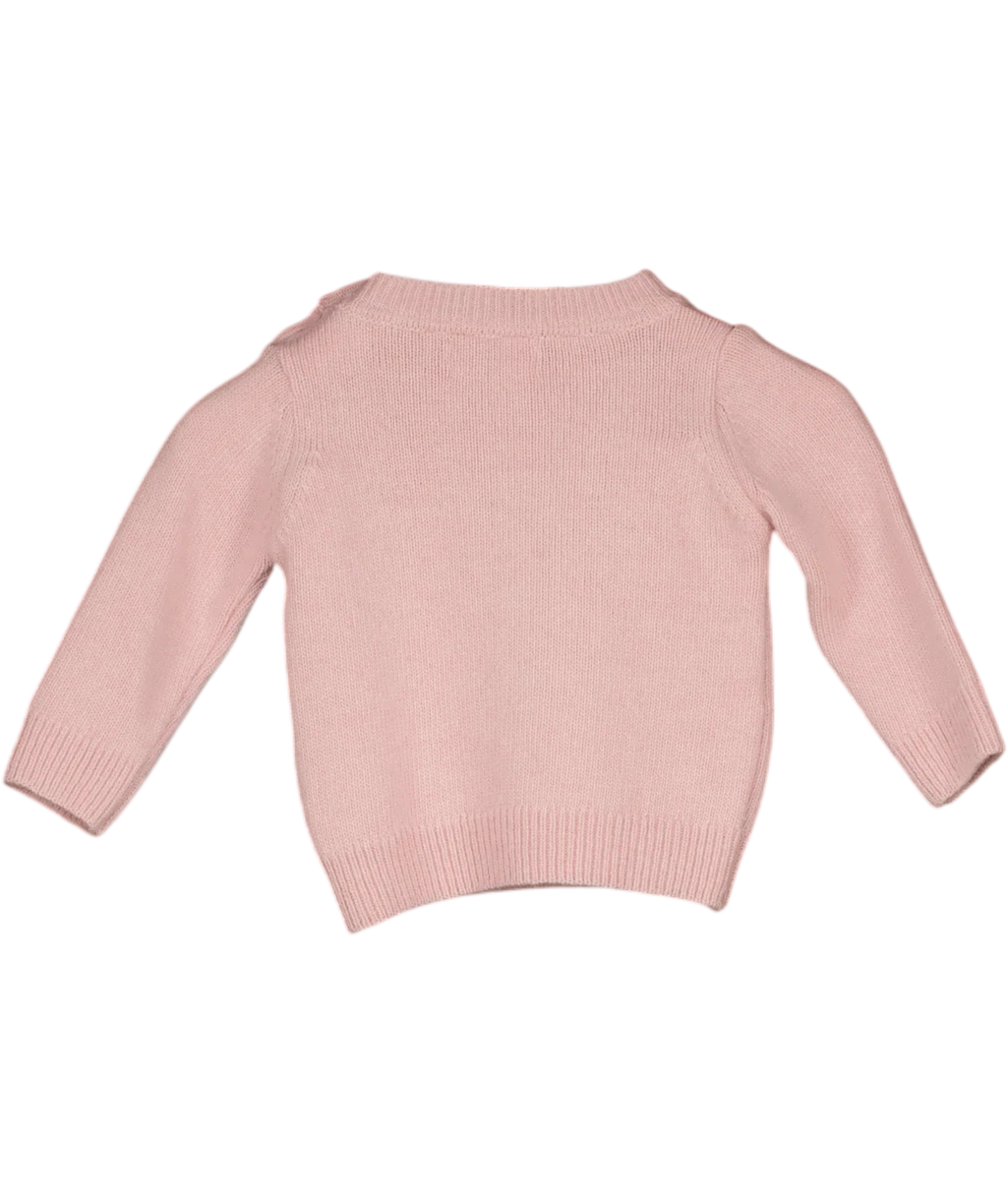 Trotters Pink Knitted Sweatshirt Little Baby — Back