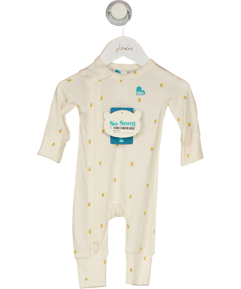 Love to dream White Romper Onesie Little Baby — Front
