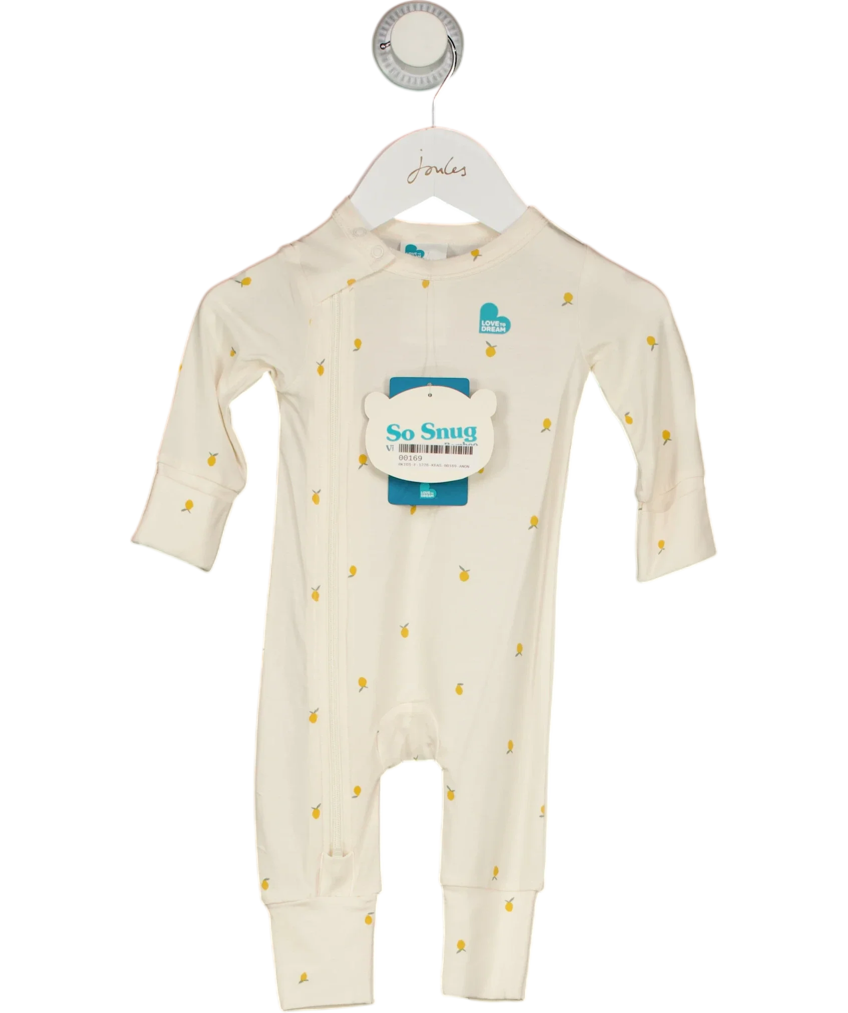 Love to dream White Romper Onesie Little Baby — Front