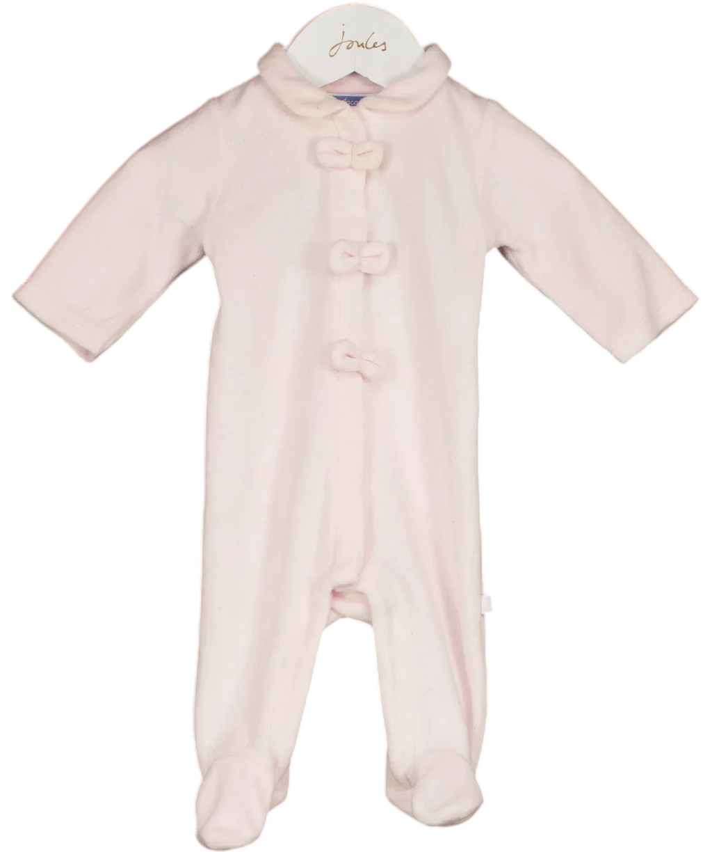 Jacadi Pink Onesie With Bows Little Baby — Front