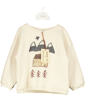 Organic Zoo Cream Adventure Sweatshirt 4 Years