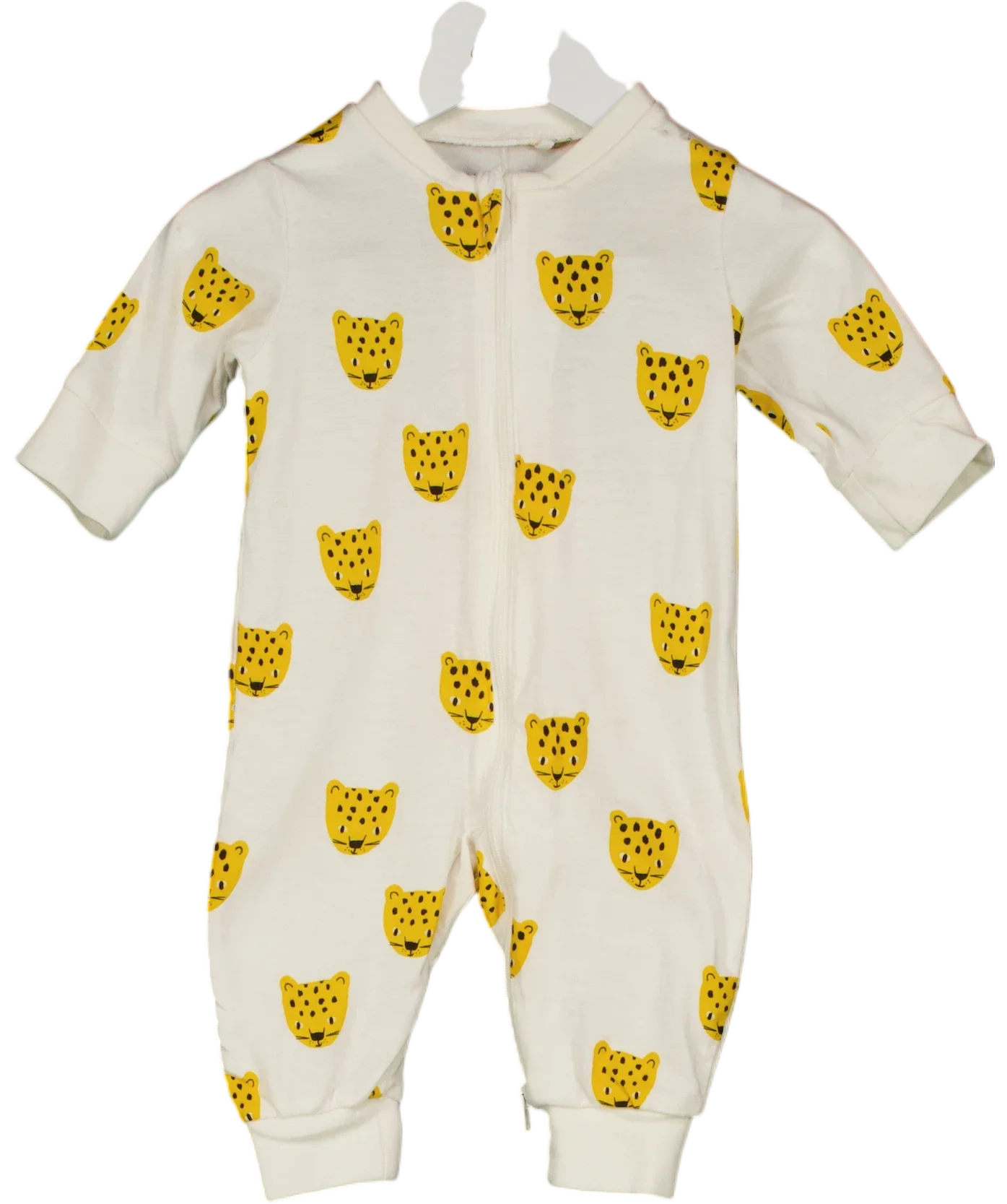 LINDEX White Animal Onesie Little Baby — Front