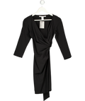 Diane von Furstenberg Black Classic Stretch Wrap Dress Us10 UK S/M