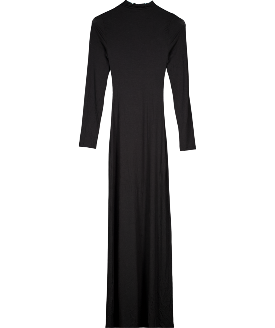 ASOS Black Long Sleeve Maxi Dress UK XXS-XS