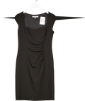 LK Bennett Black Ruched Front Sweetheart Neckline Pencil Dress UK 12