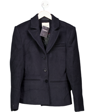 MYBESTFRIENDS Navy Blue Wool Blend Fitted Blazer UK 8