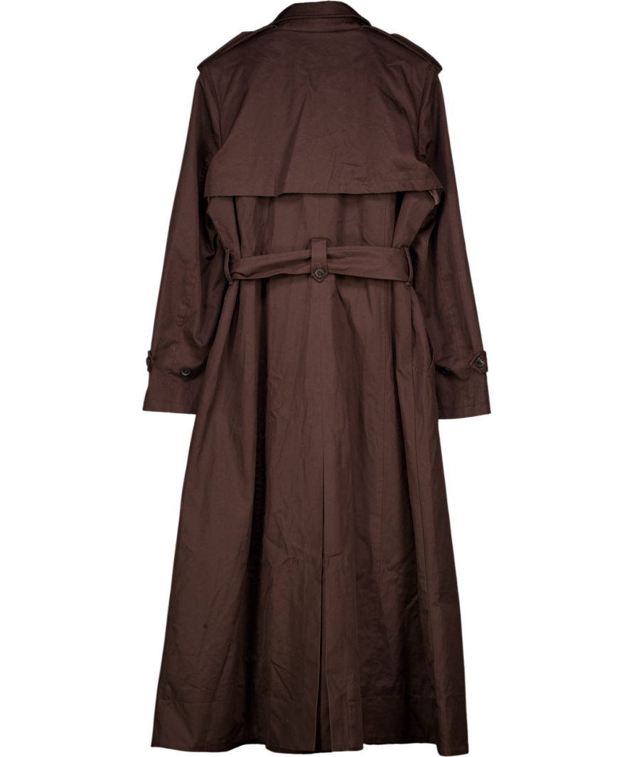 Karen Millen Chocolate Brown Classic Trench Coat UK 12