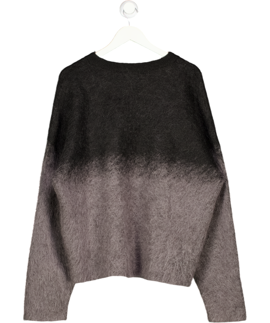 Weekday Black Faded Mohair-blend Sweater UK L