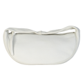 BY FAR Cush White Pebbled Leather Top Handle Bag