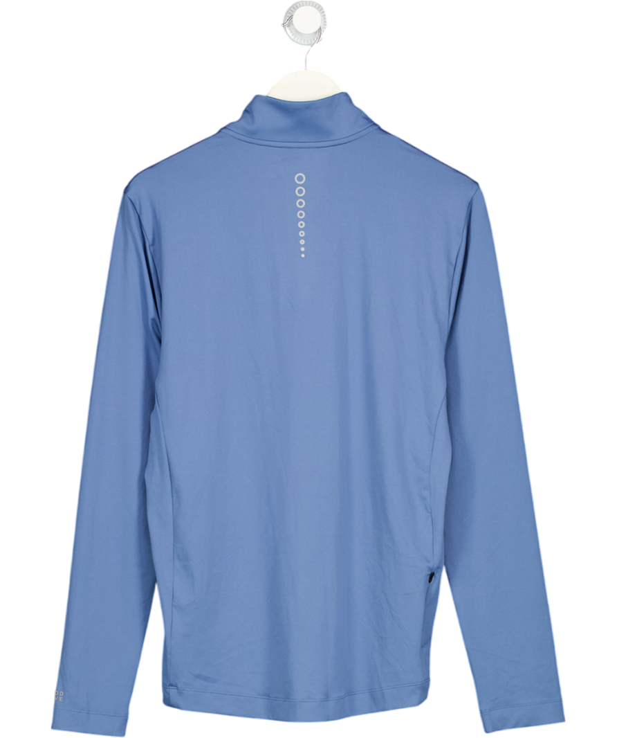 M&S Blue Half Zip Top UK S