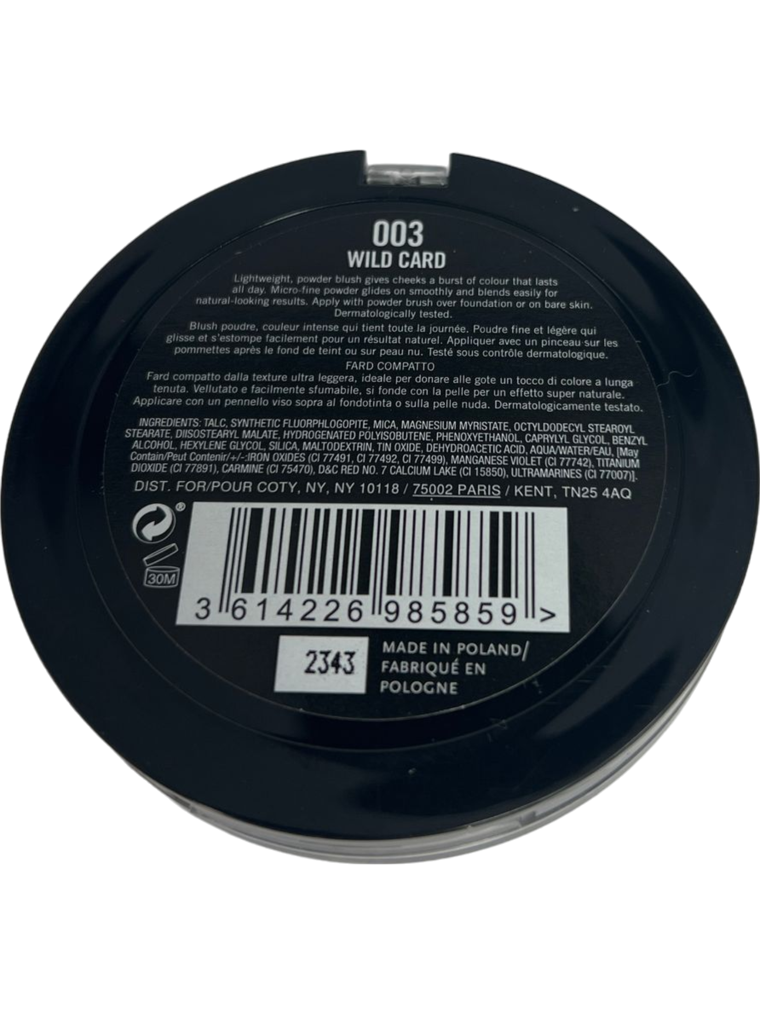 Rimmel London Maxi Blush Wild Card Lightweight Powder