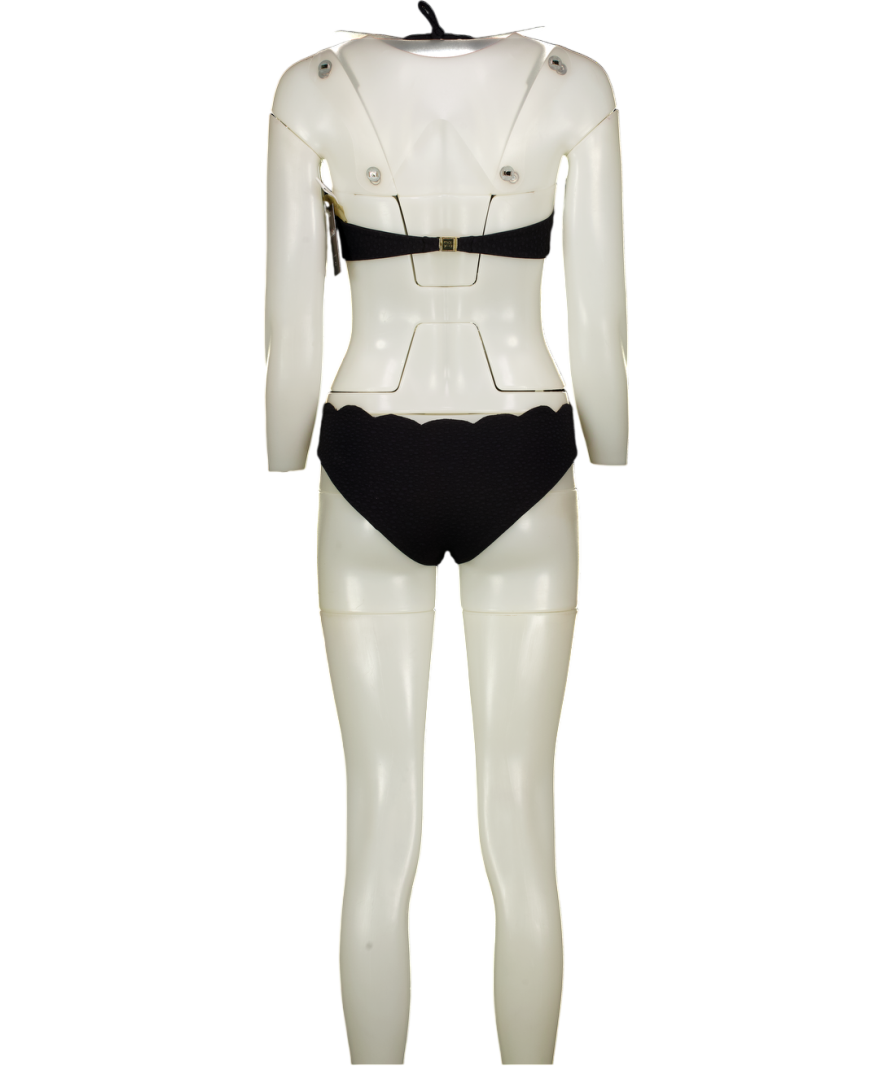 MARYSIA Black Cut Out Onepiece Swimsuit With Scallop Detail UK S