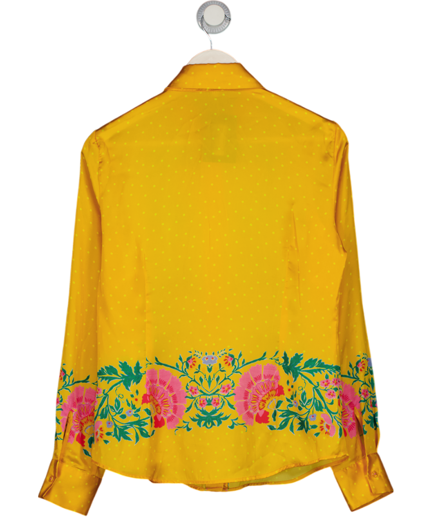 HAWES & CURTIS Boutique Yellow Floral Shirt UK 12