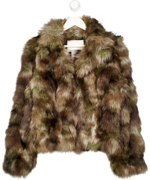 Rure Brown Fur Coat UK M