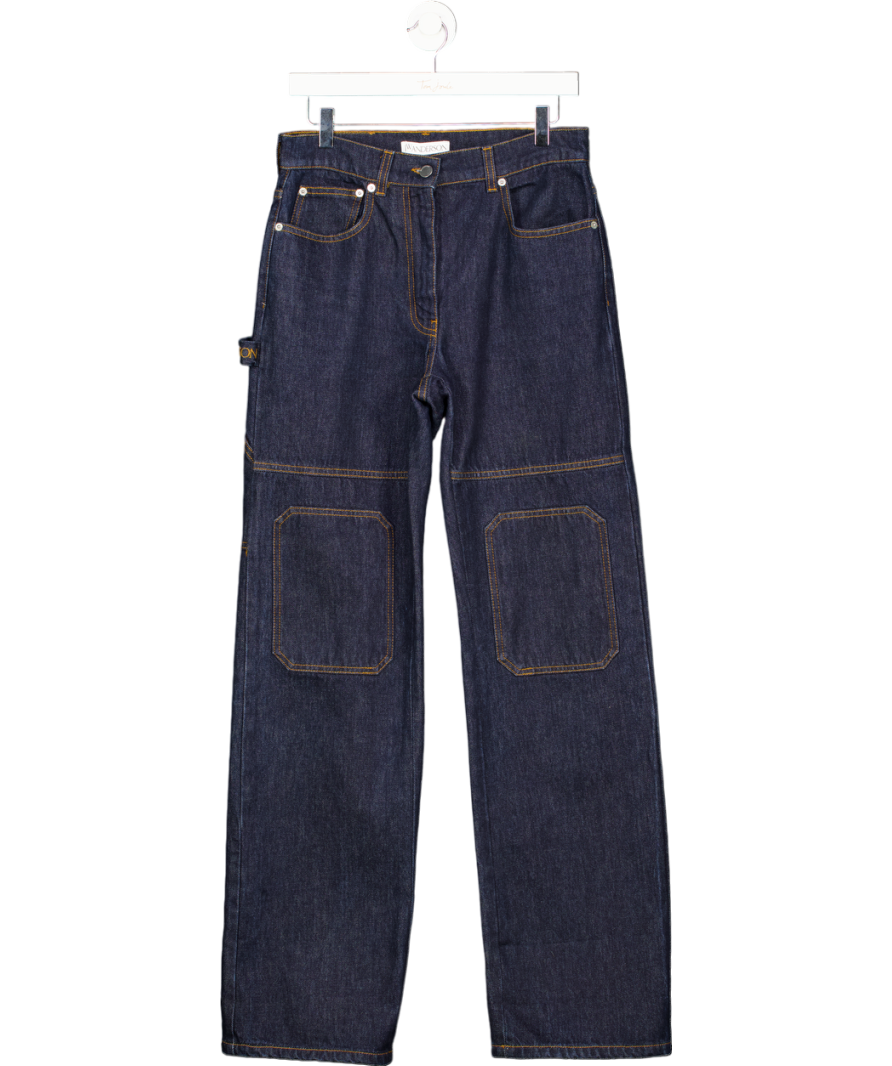 j w anderson Blue Twisted Workwear Denim Jeans In Indigo UK 8