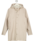 STUTTERHEIM Beige Coated Cotton Raincoat With Hood UK S
