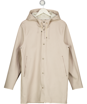 STUTTERHEIM Beige Coated Cotton Raincoat With Hood UK S