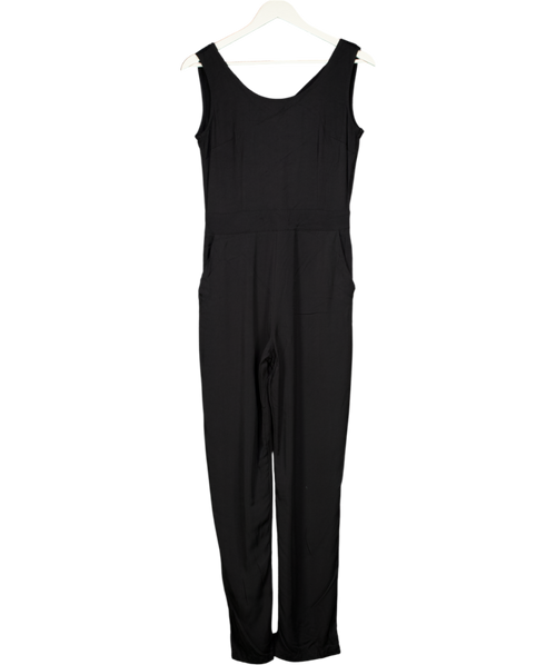 Batik Black E4c9 Cross Back Jumpsuit UK 8