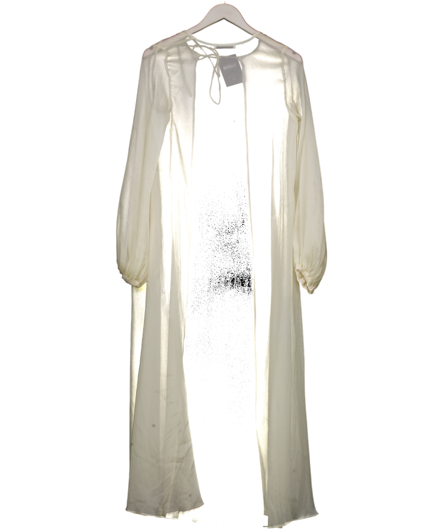friends of fashion Cream Sheer Long Sleeve Cover Up One Size