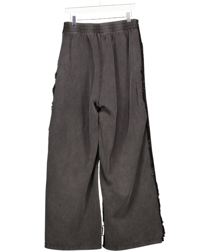 Elfric Eden Grey Extreme Wide Leg Frill Detail Jogger Jeans W32