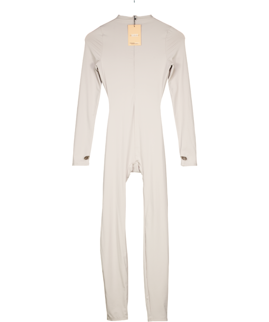 Mars the Label Grey Contour Zip Up Jumpsuit UK 8