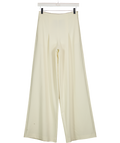KAREN MILLEN Cream Stretch Essential Wide Leg Tailored Trouser UK 6