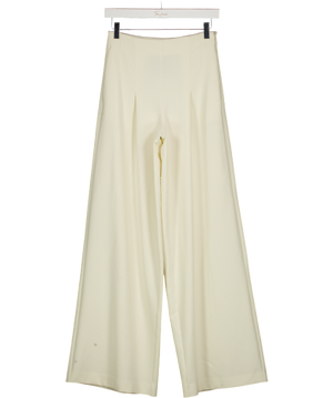KAREN MILLEN Cream Stretch Essential Wide Leg Tailored Trouser UK 6