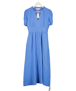 ASPIGA Cornflower Blue Esha Organic Cotton Cheesecloth Dress UK XS/S