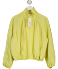 M&S Yellow Lyocell Rich Bomber Jacket With Linen UK 10