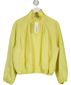M&S Yellow Lyocell Rich Bomber Jacket With Linen UK 10