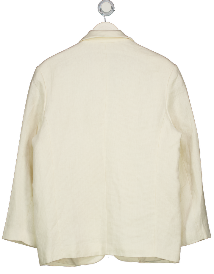 ANINE BING Cream Heavyweight Linen Quinn Blazer UK M