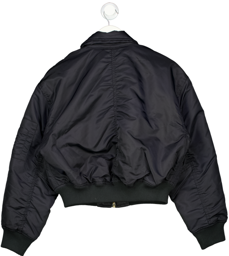 levis Blue Bowie Cropped Bomber Jacket UK M