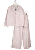 LOUNGE UNDERWEAR 2-piece Pink Floral Cotton Pyjama Set UK S
