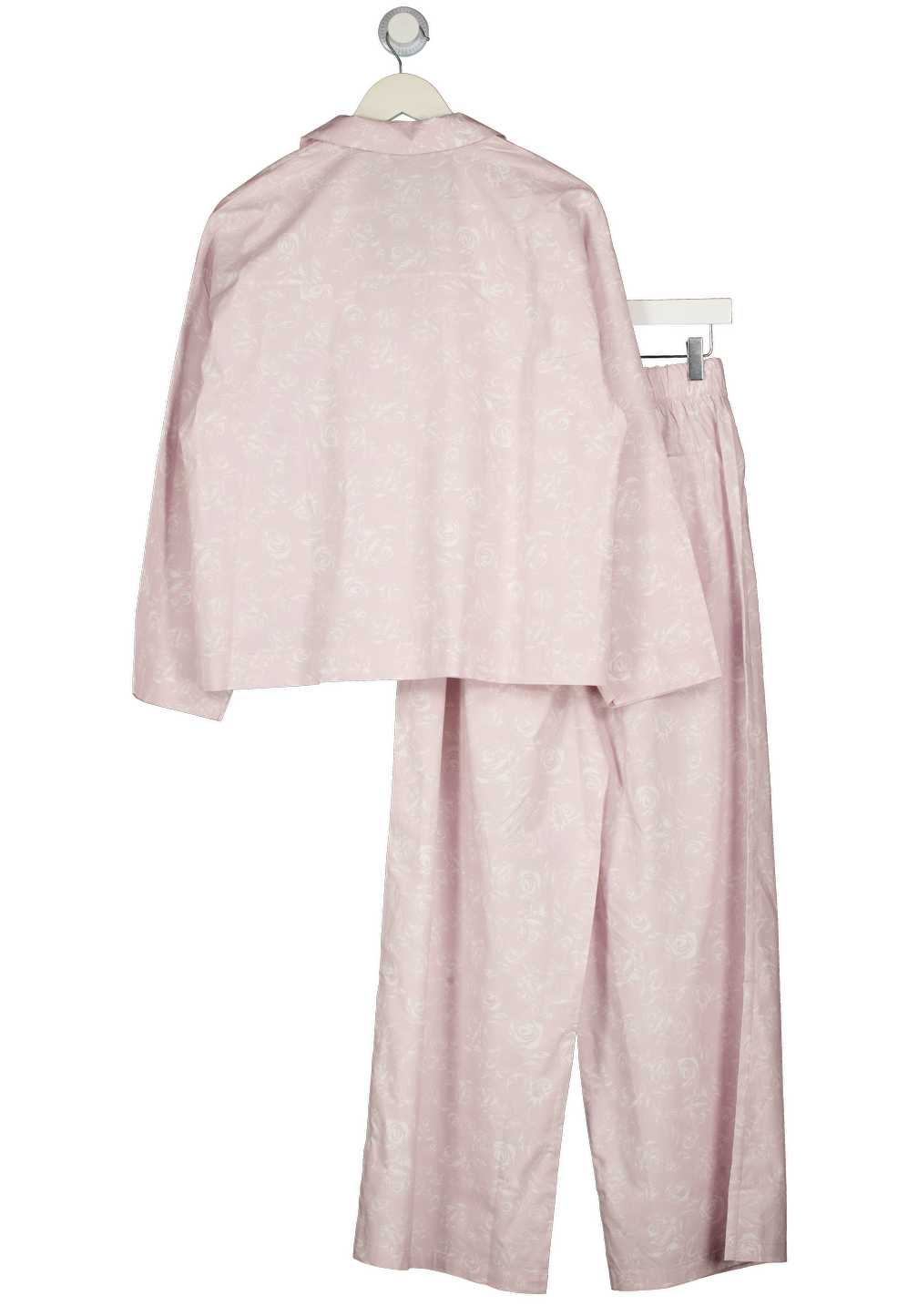 LOUNGE UNDERWEAR 2-piece Pink Floral Cotton Pyjama Set UK S