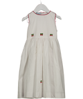 Annafie White Embroidered Strawberries Dress 4 Years