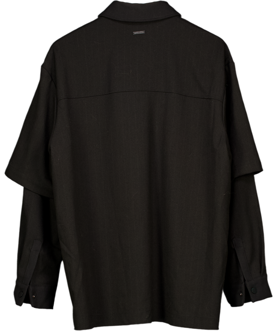 The Couture Club Black Doubled Layer Shirt UK M