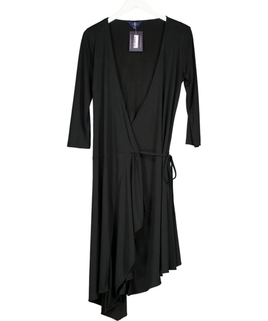 Jasper Conran London Black 3/4 Length Sleeve Wrap Dress UK 12