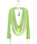 GRACE JACOB Tropic Shirt - Lime Green Mesh UK XS