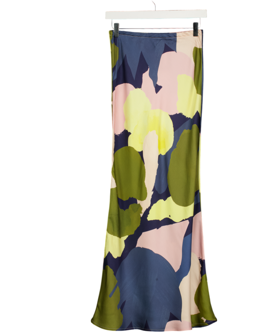 NEVER FULLY DRESSED Multicoloured Slip Midi Skirt UK 6