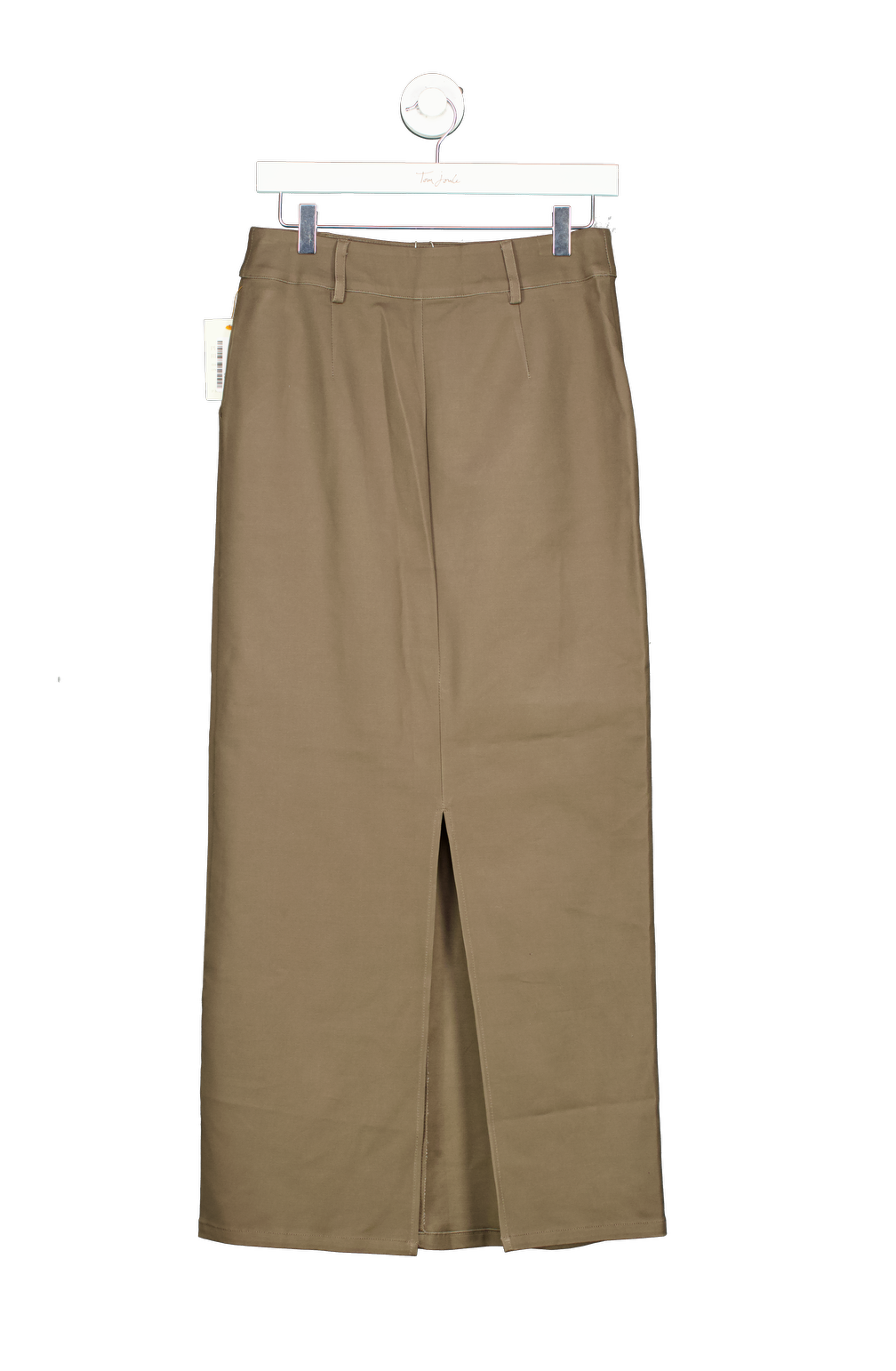 PRETTY LAVISH Khaki Green Brady Tailored Maxi Skirt UK 8